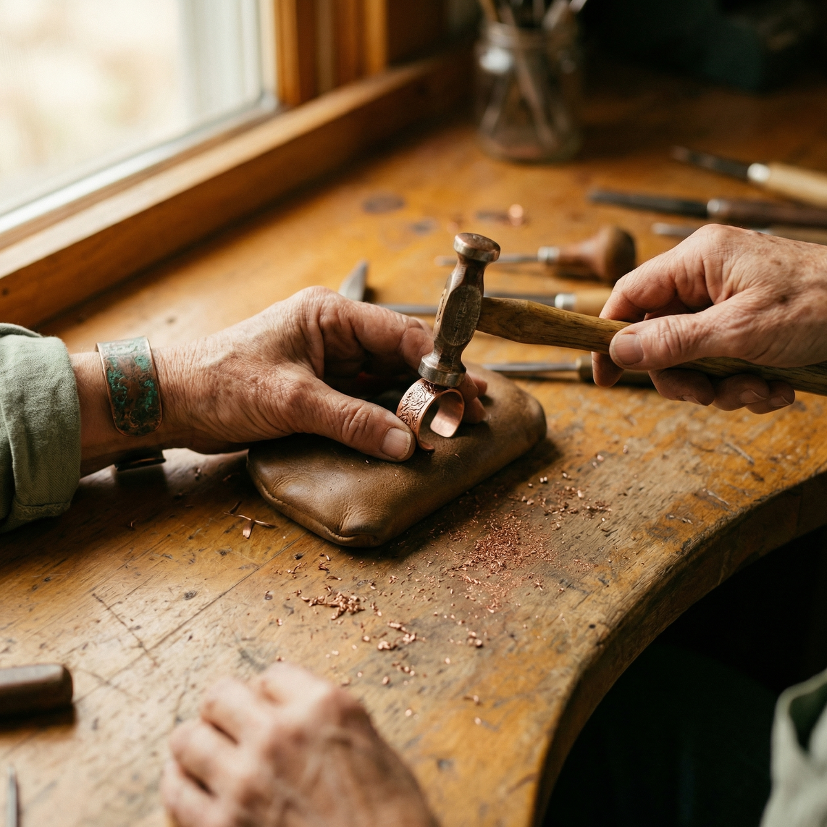 Bague en cuivre Tronc