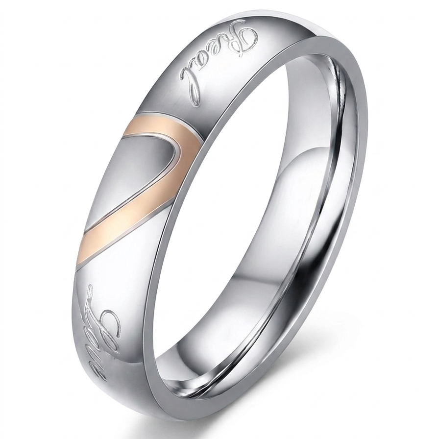 Bague couple éternel | Or blanc
