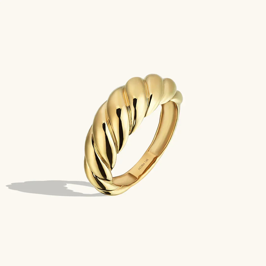Bague croissant | Or blanc