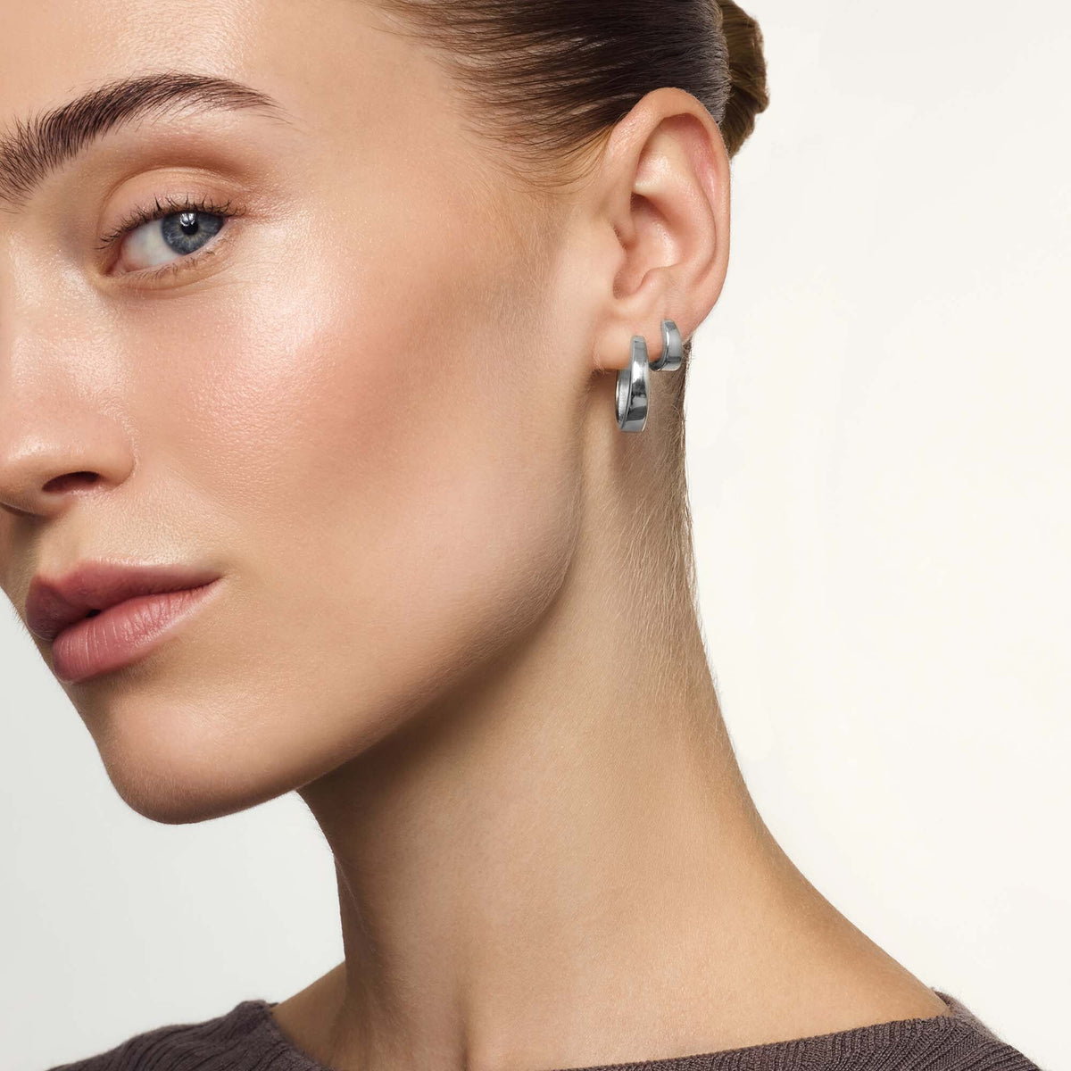 Boucles Gia | Or blanc
