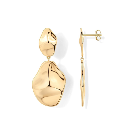 Boucles d'oreilles vague ondulée | Or