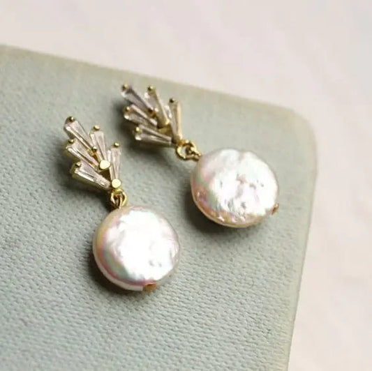 Boucles d'oreilles élégantes en perles baroques | Or