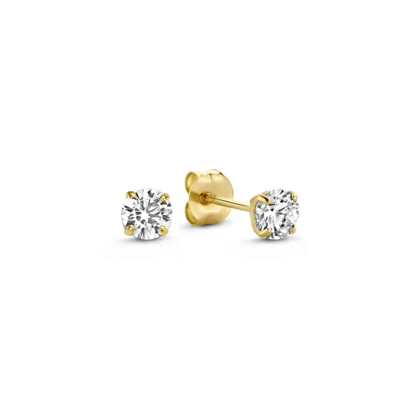 Boucles d'oreilles en pierre larmes de lune | Or