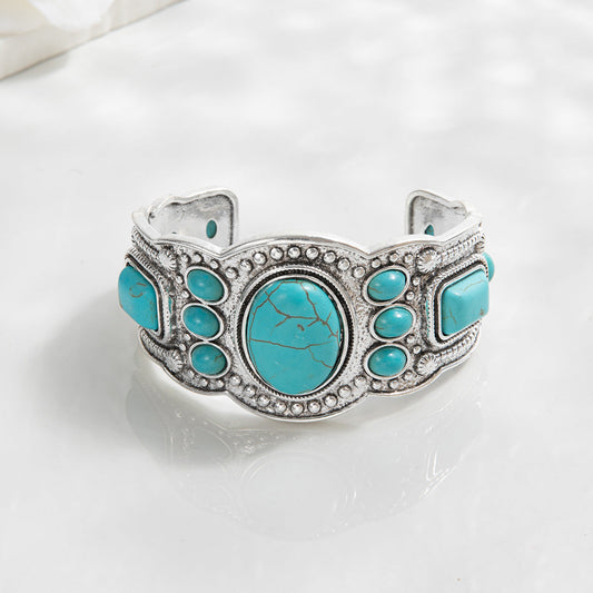 Bracelet manchette céleste Valcourt | Or blanc