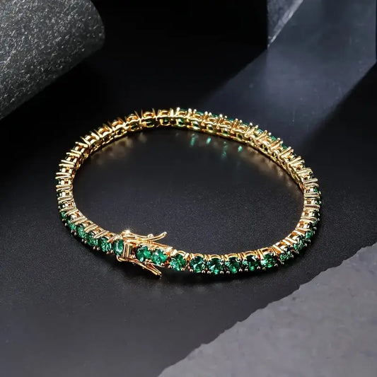 Bracelet Ella avec émeraude | Or