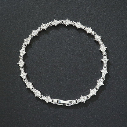 Bracelet tennis classique en grappe | Or