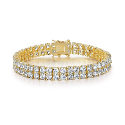 Bracelet de tennis à double rangée | Or