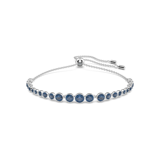 Bracelet de tennis en saphir taille ronde | Or blanc
