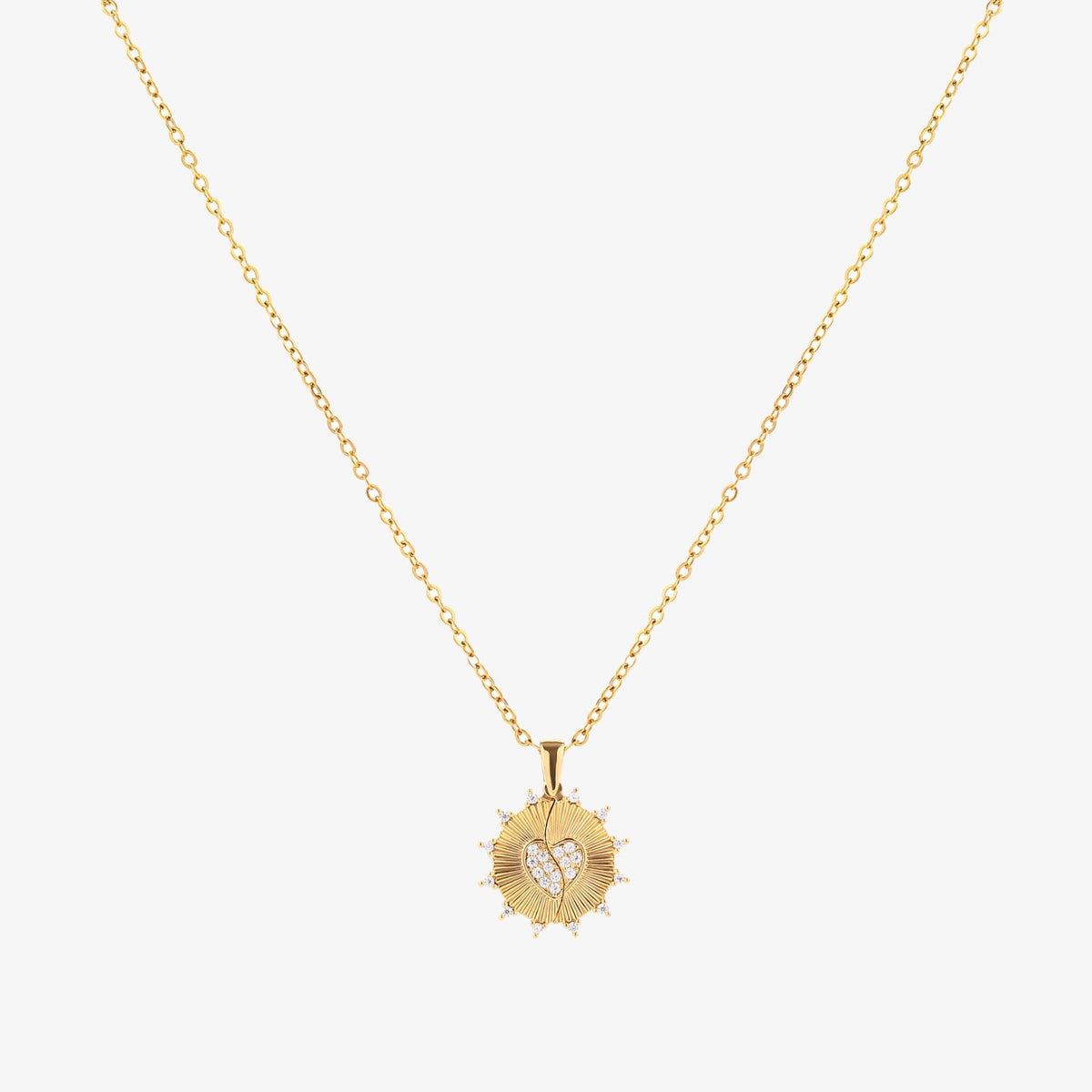 Collier amour rayons de soleil | Or