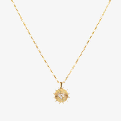 Collier amour rayons de soleil | Or