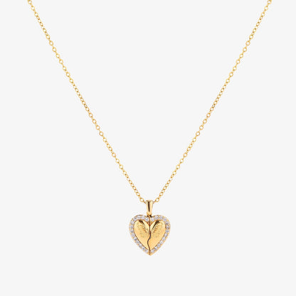 Collier cœur papillon | Or