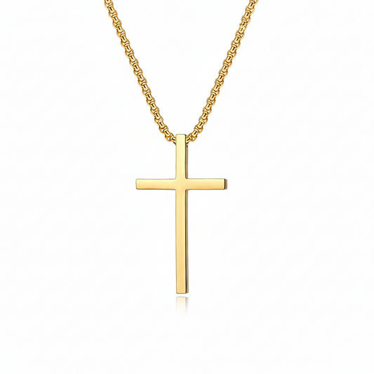 Collier croix avec monture | Or