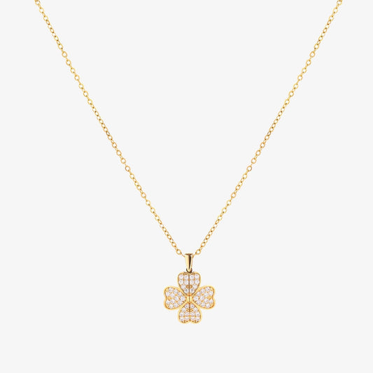 Collier fleur cœur | Or