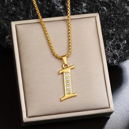 Collier initiale en cristal | Or