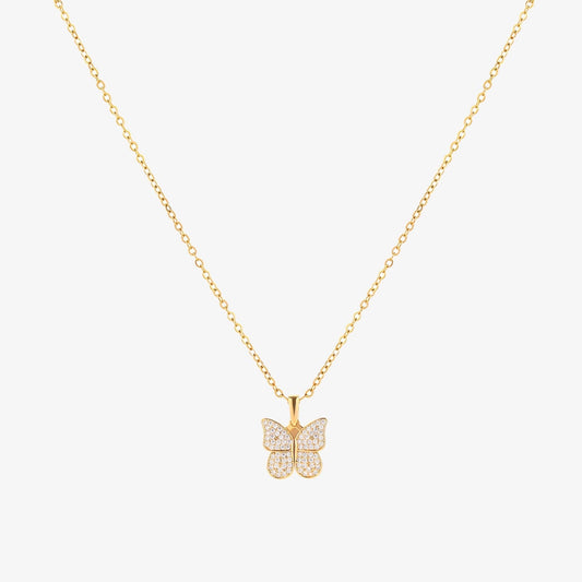 Collier papillon rayonnant | Or