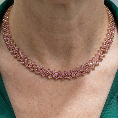 Collier rose Braise | Or