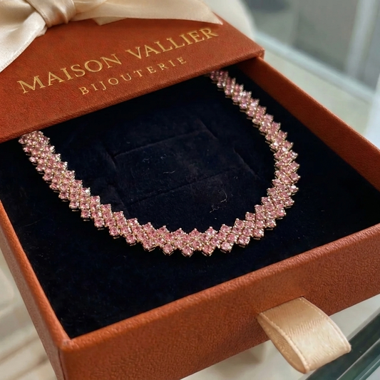 Collier rose Braise | Or