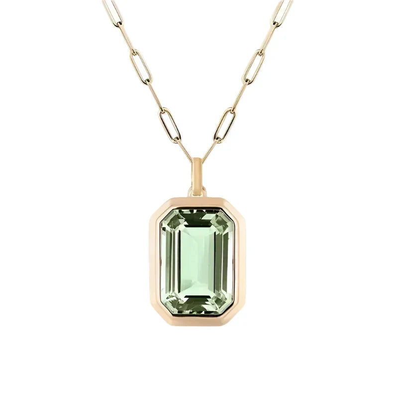 Collier Sofia avec pierre d'émeraude | Or
