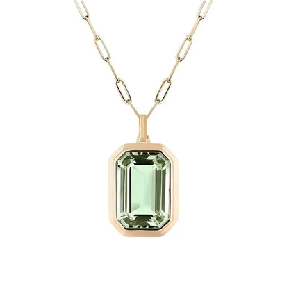 Collier Sofia avec pierre d'émeraude | Or