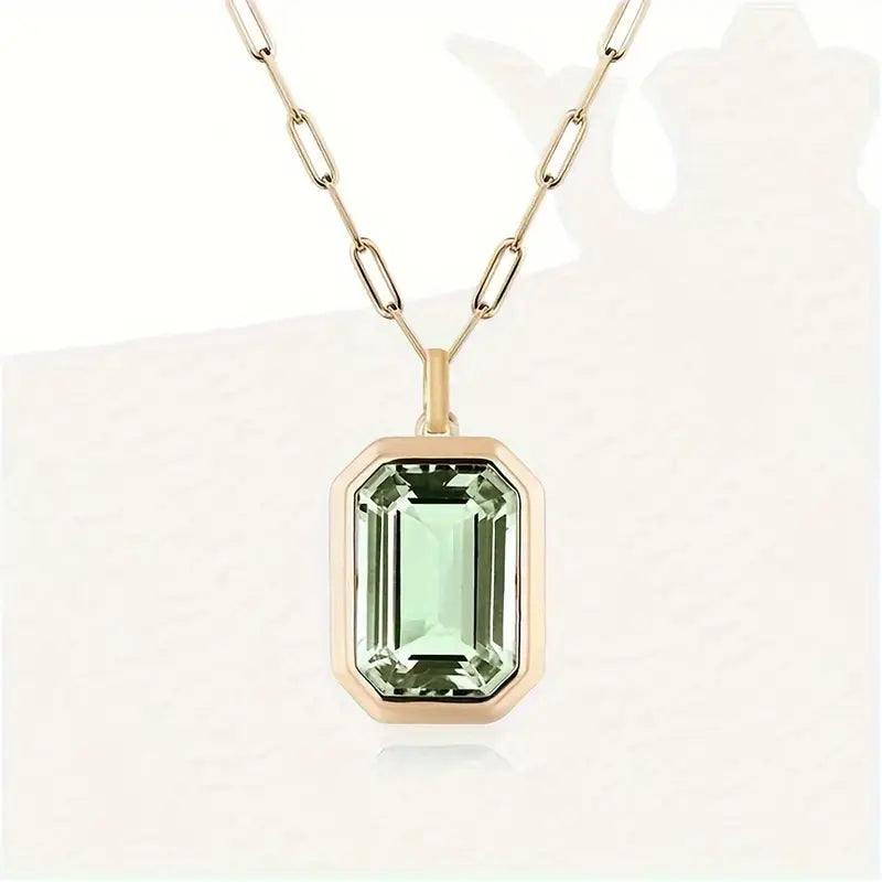 Collier Sofia avec pierre d'émeraude | Or