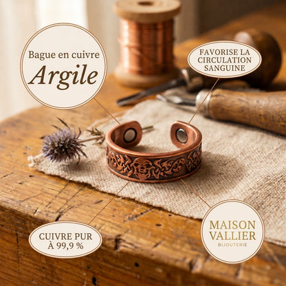 Bague en cuivre Argile