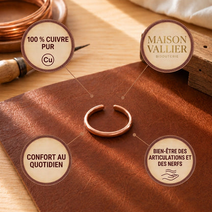 Bague d'orteil en cuivre Éclat