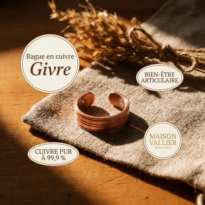Bague en cuivre Givre