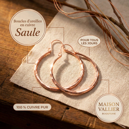 Boucles d'oreilles en cuivre Saule