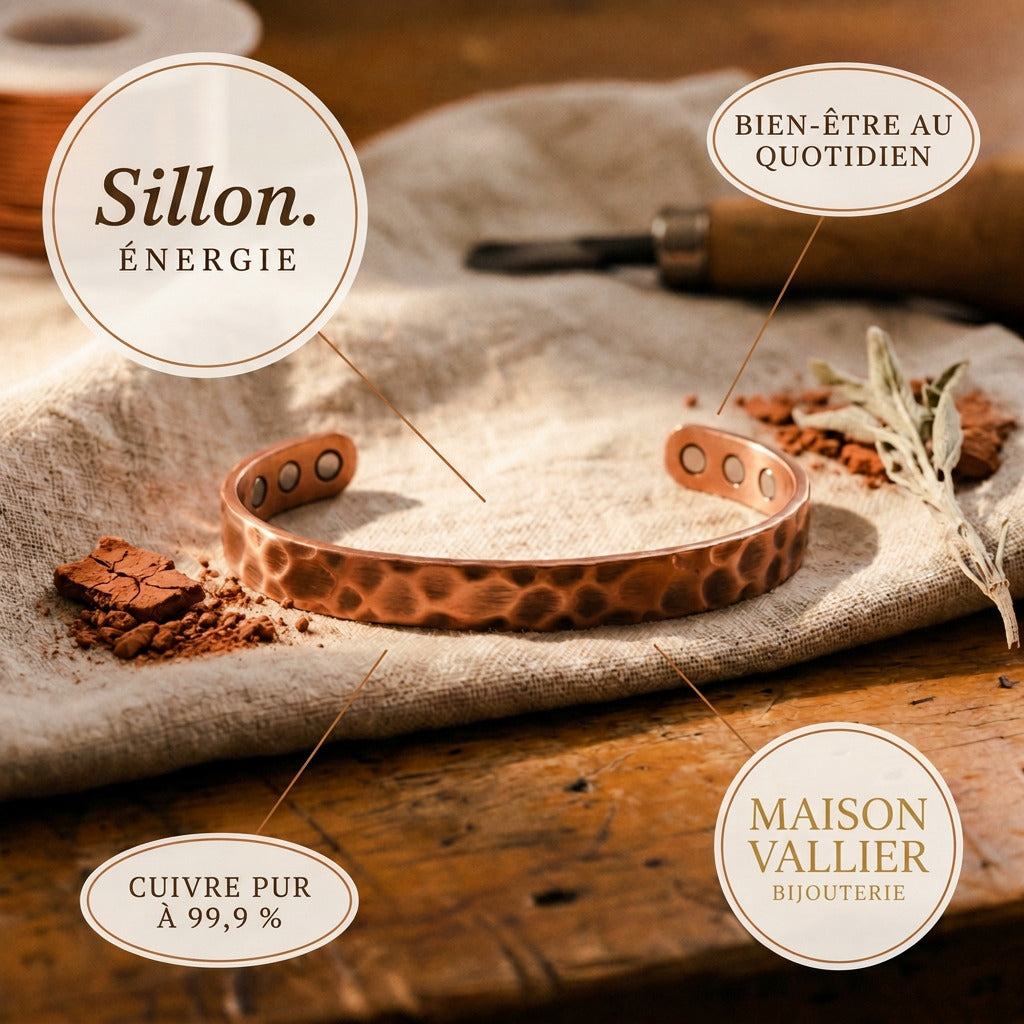 Bracelet en cuivre Sillon
