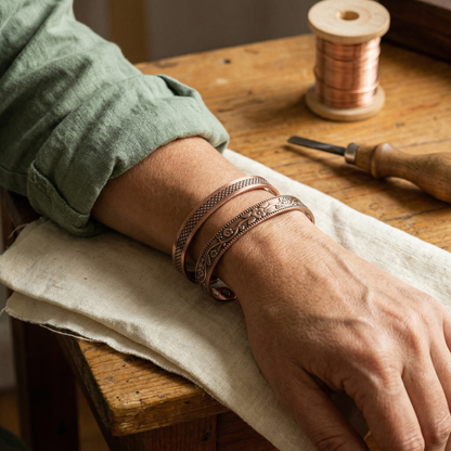 Ensemble de bracelets en cuivre Forge