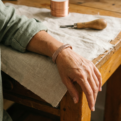 Bracelet en cuivre Vague