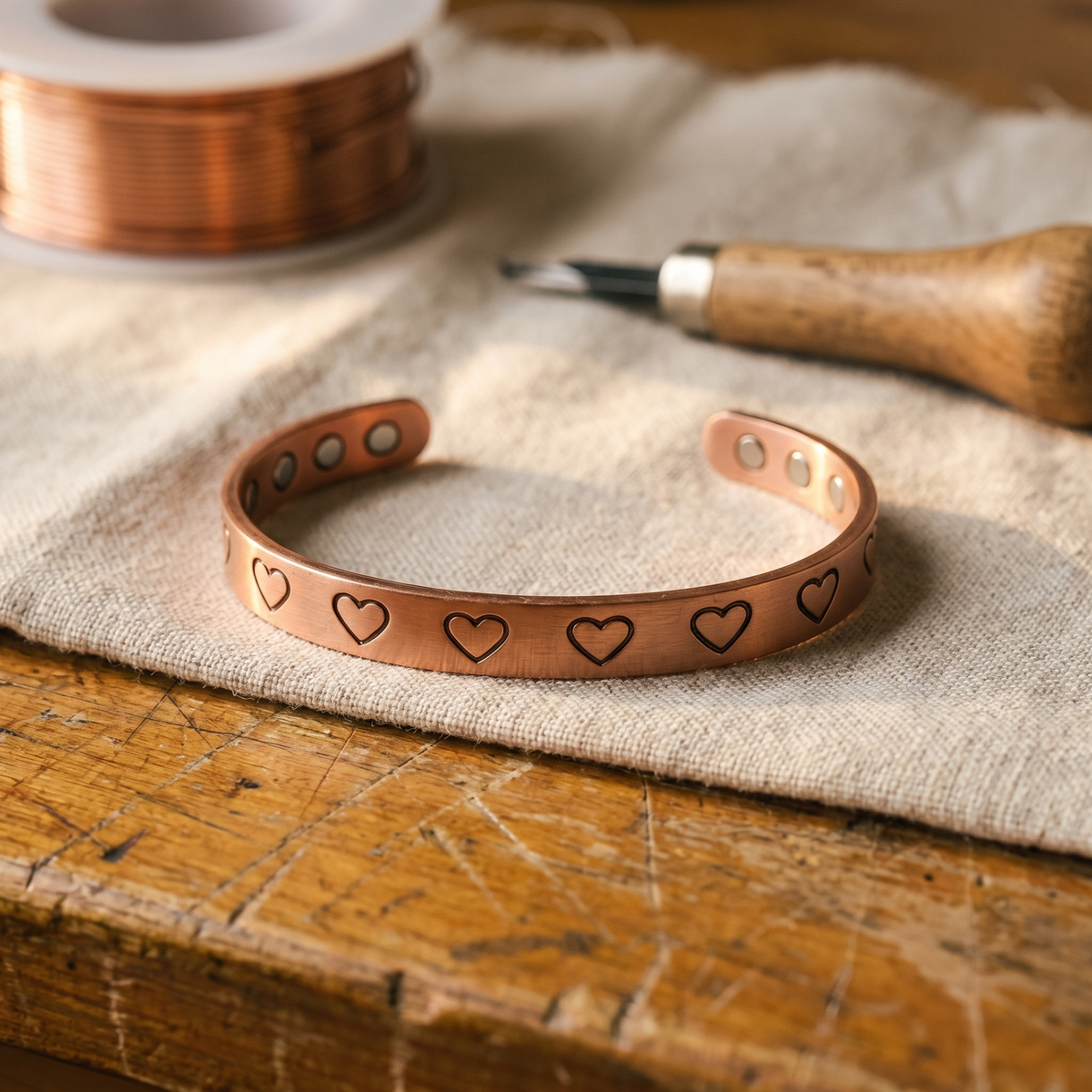 Bracelet en cuivre Âtre