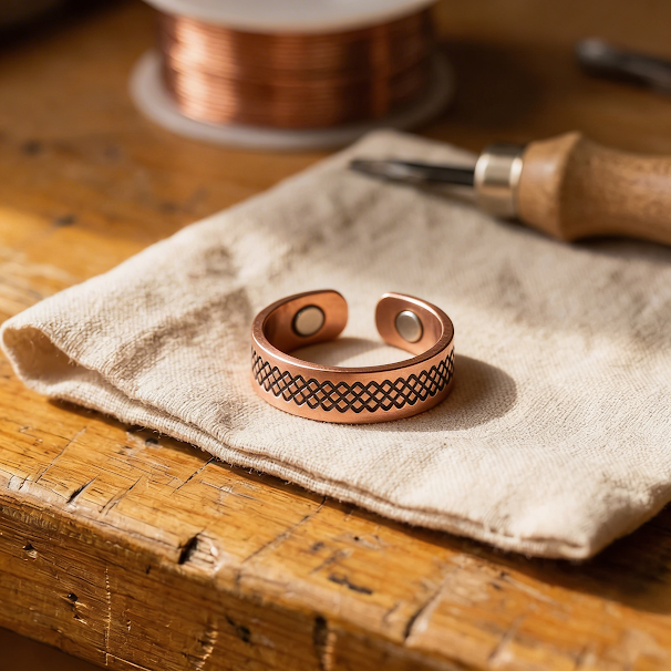 Bague en cuivre Treillis