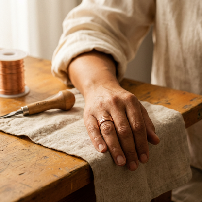 Bague en cuivre Givre
