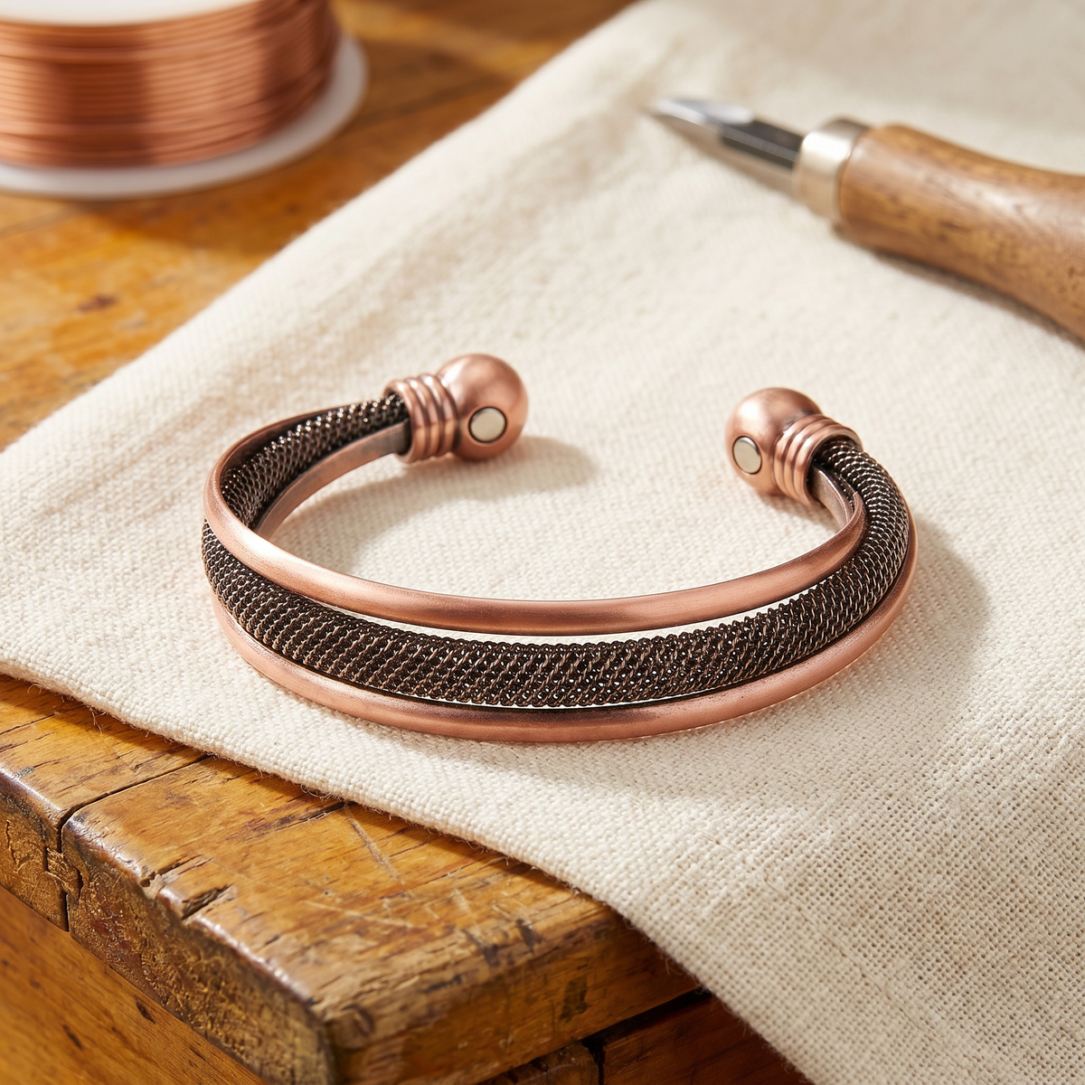 Bracelet en cuivre Menhir