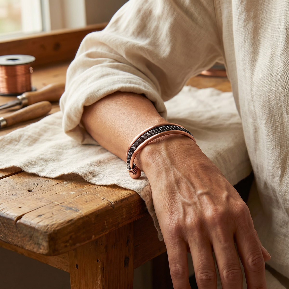 Bracelet en cuivre Menhir
