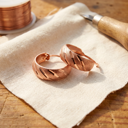 Boucles d'oreilles en cuivre Vallon