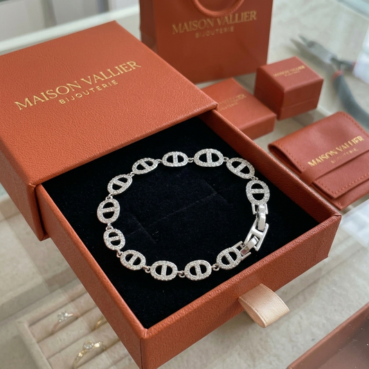 Bracelet Isaline Marina | Or blanc